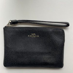 Coach Corner Zip Wristlet